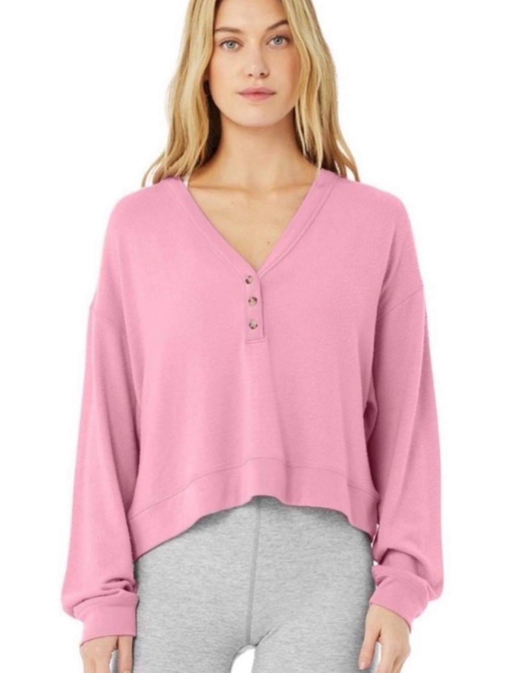 Alo Alolux SoHo Cropped Henley